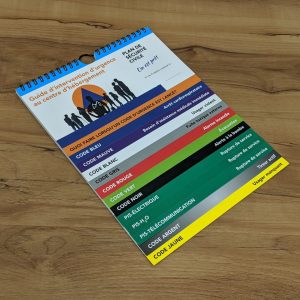 Impression de guide avec onglet et lamination