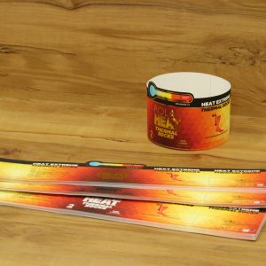 Manchon en carton pour bas avec impression dorée