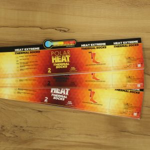 Manchon en carton pour bas avec impression dorée